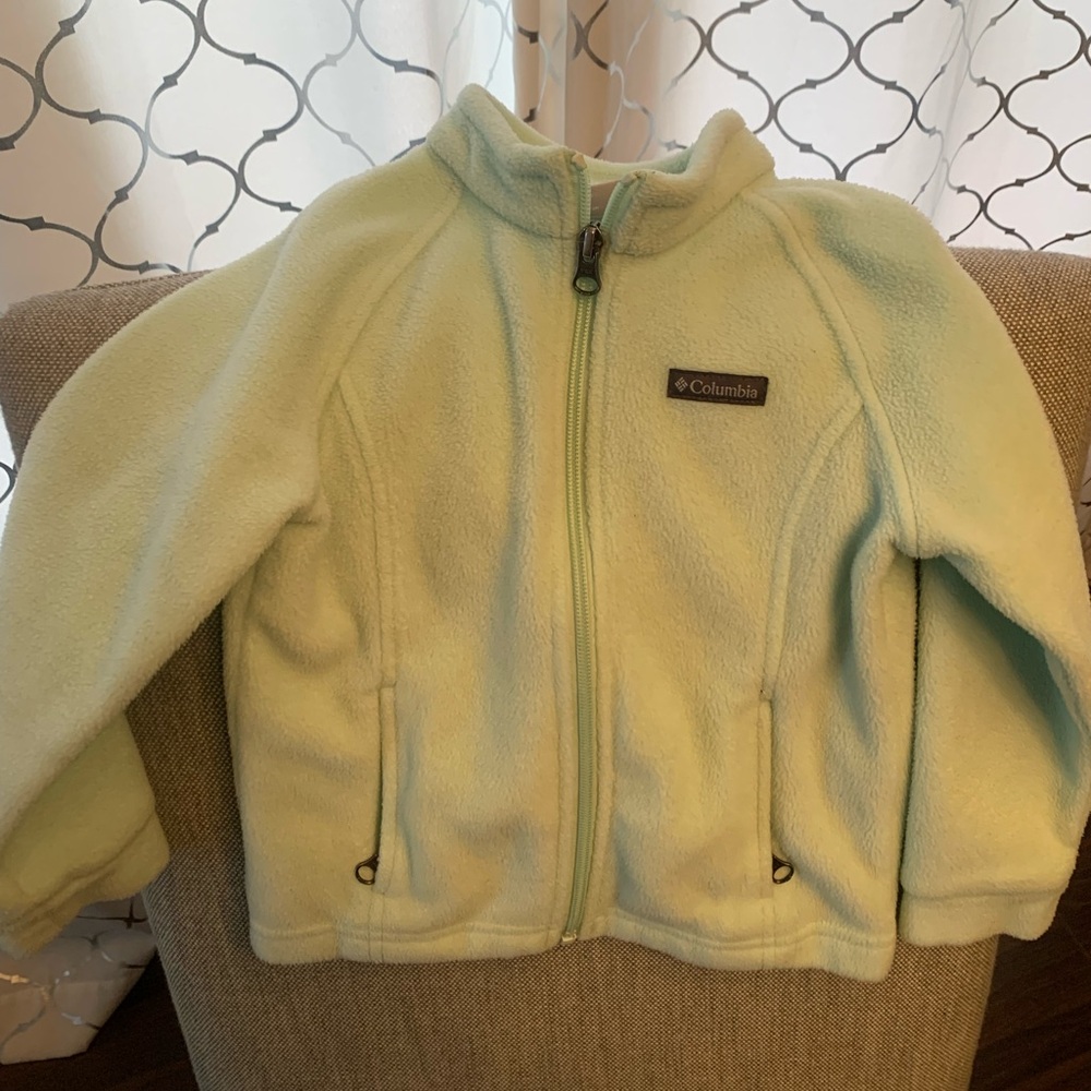 Columbia Sportswear Co. Girl's Mint Green Fleece Full Zip Jacket Size 4T